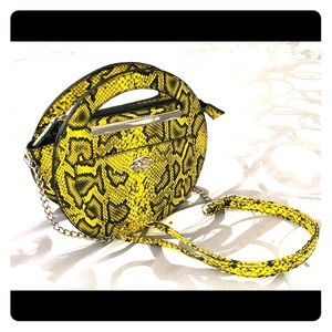 Snakeskin Design Crossbody Purse